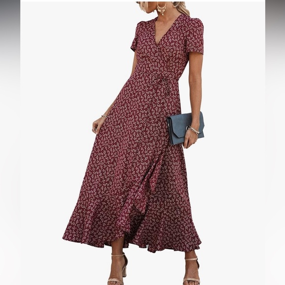 PrettyGarden Dresses & Skirts - PRETTYGARDEN Women's Summer Maxi Dress Casual Wrap Floral Boho. Size: XXL.